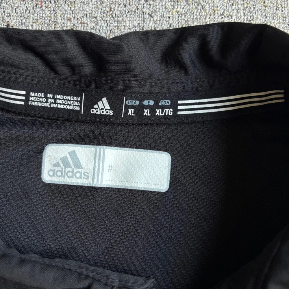Mercer Bears Adidas Polo Shirt Men XL Black Climacool Short Sleeve Athletic Logo